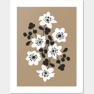 White flowers. Hepatica Posters and Art